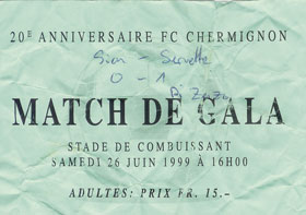 Billet Sion Servette