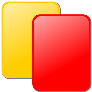 Carton jaune rouge